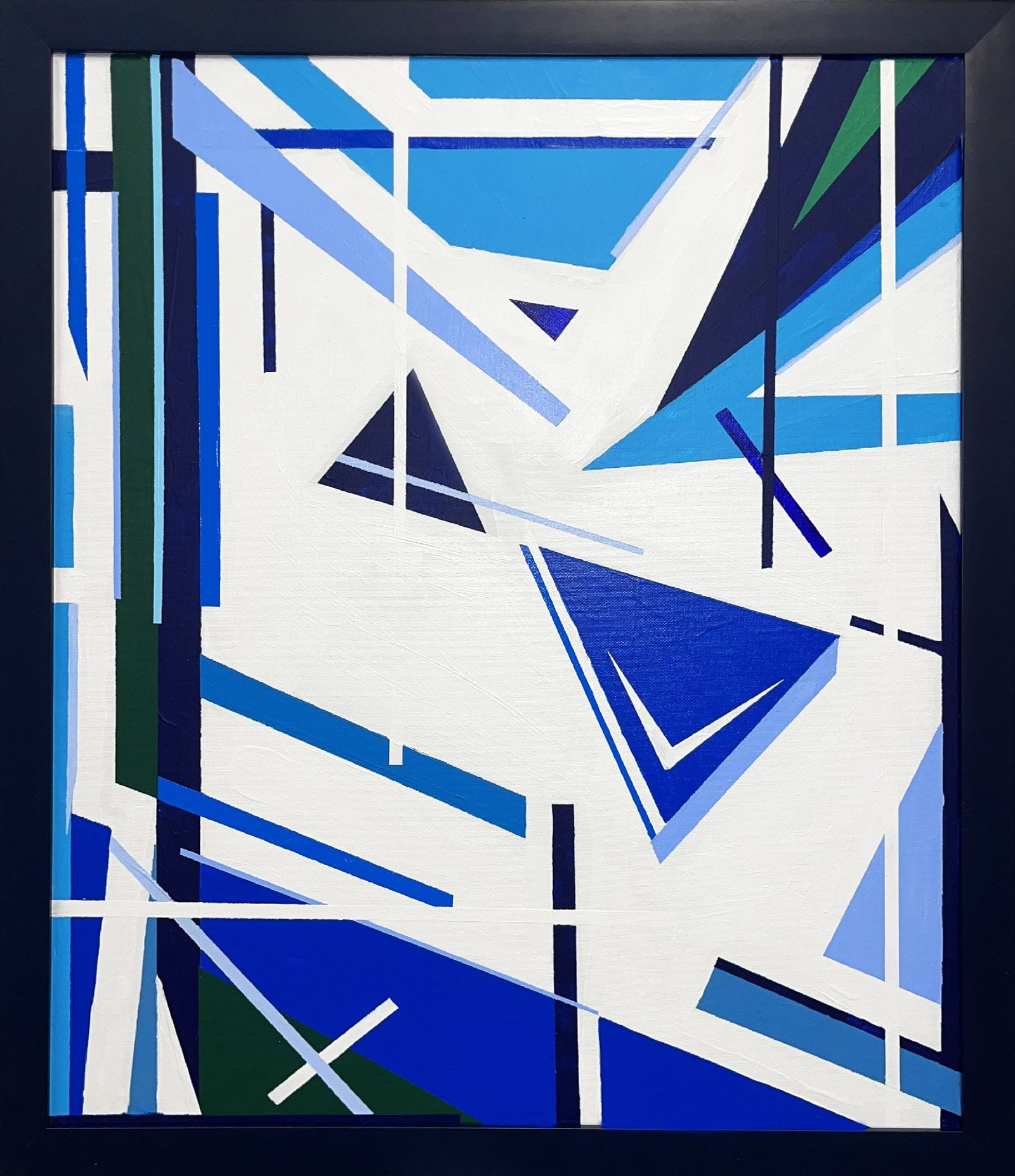 Matthew Steinberg - Composition Blue: Artist: Matthew Steinberg Title: Composition Blue Year: 2024 Dimensions: 24 x 20 in. Edition: Hand painted One-of-a-kind Piece Medium: Original Hand painted Acrylic on Canvas Condition: Excellent