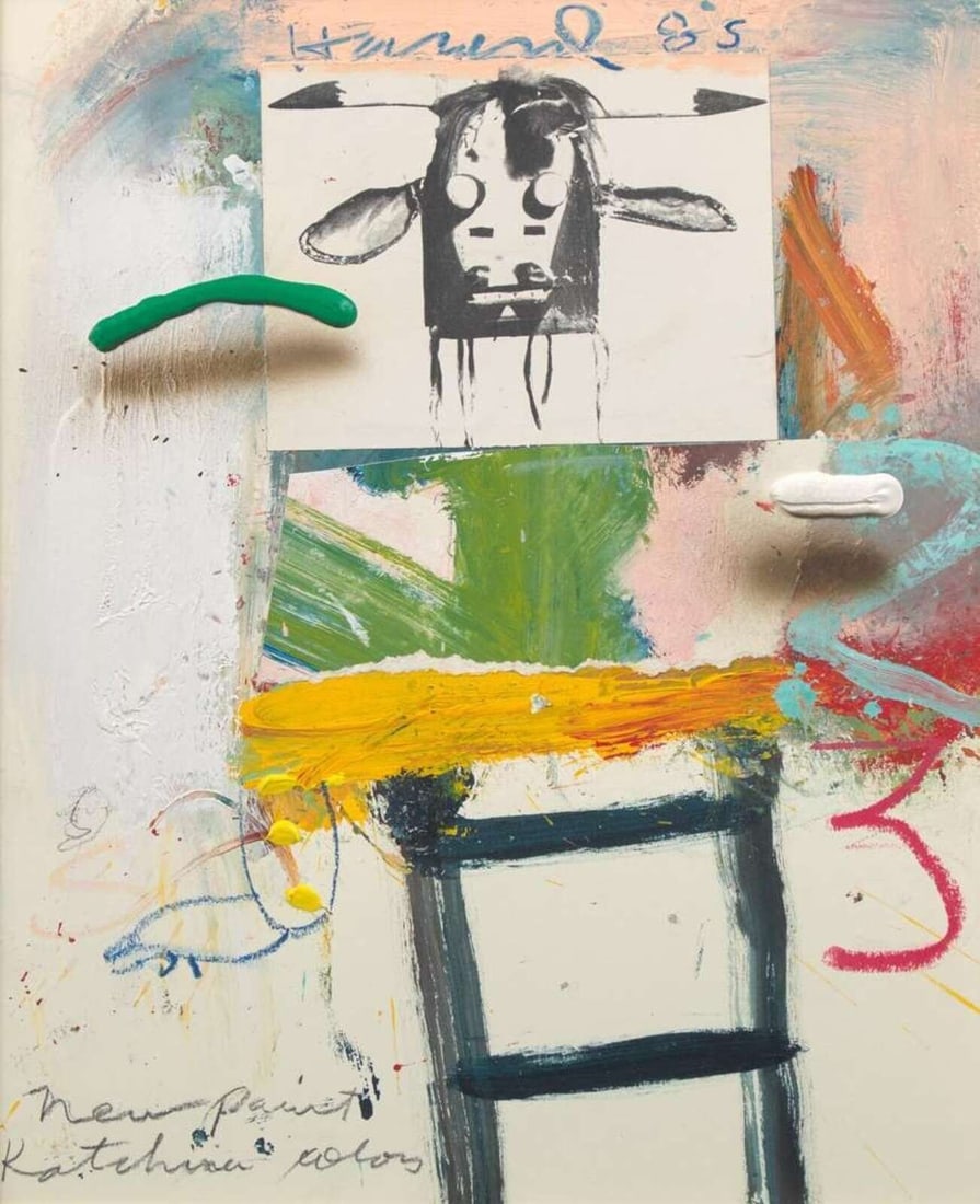 James Havard - New Paint Kachina Colors: Artist: James Havard Title: New Paint Kachina Colors Year: 1985 Dimensions: 19 x 15 1/2 in. Edition: Original work of art Medium: Acrylic and mixed media on paper Condition: Excellent Signature