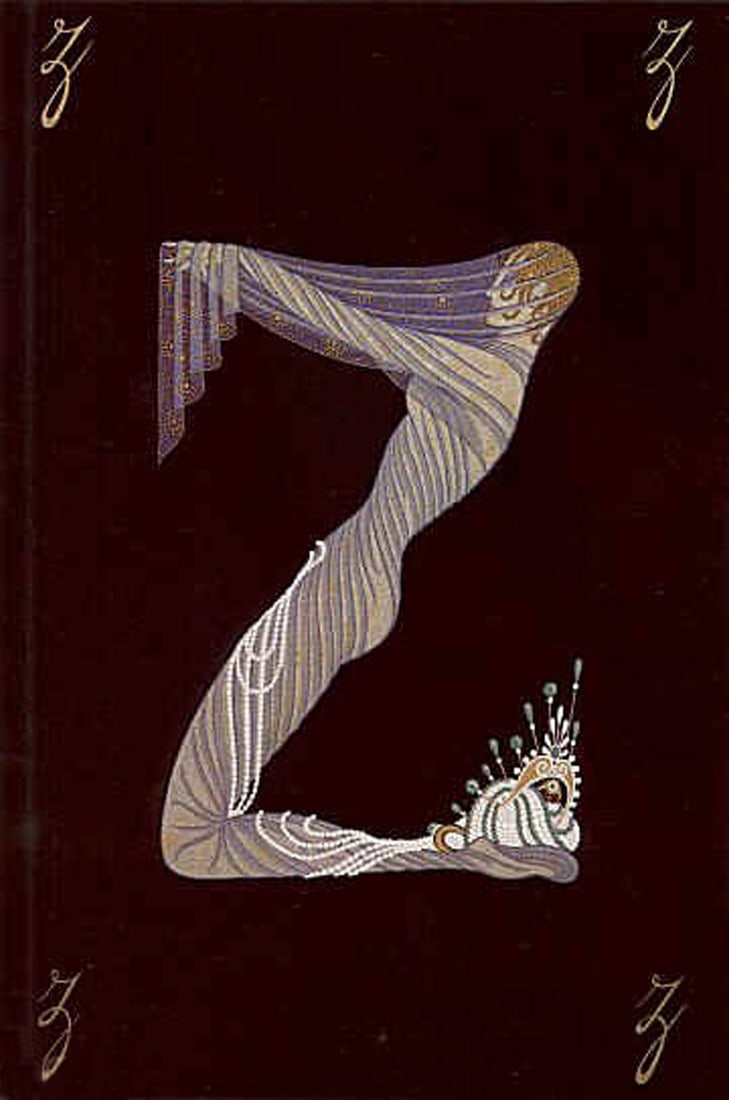 Erte - The Letter Z: Artist: Erte Title: The Letter Z Year: 1976 Dimensions: 25.5in. by 18.75in. Edition: From the rare limited edition Publisher: Atelier Gourdon Atelier Arcay Paris; American Atelier New York Suite: The