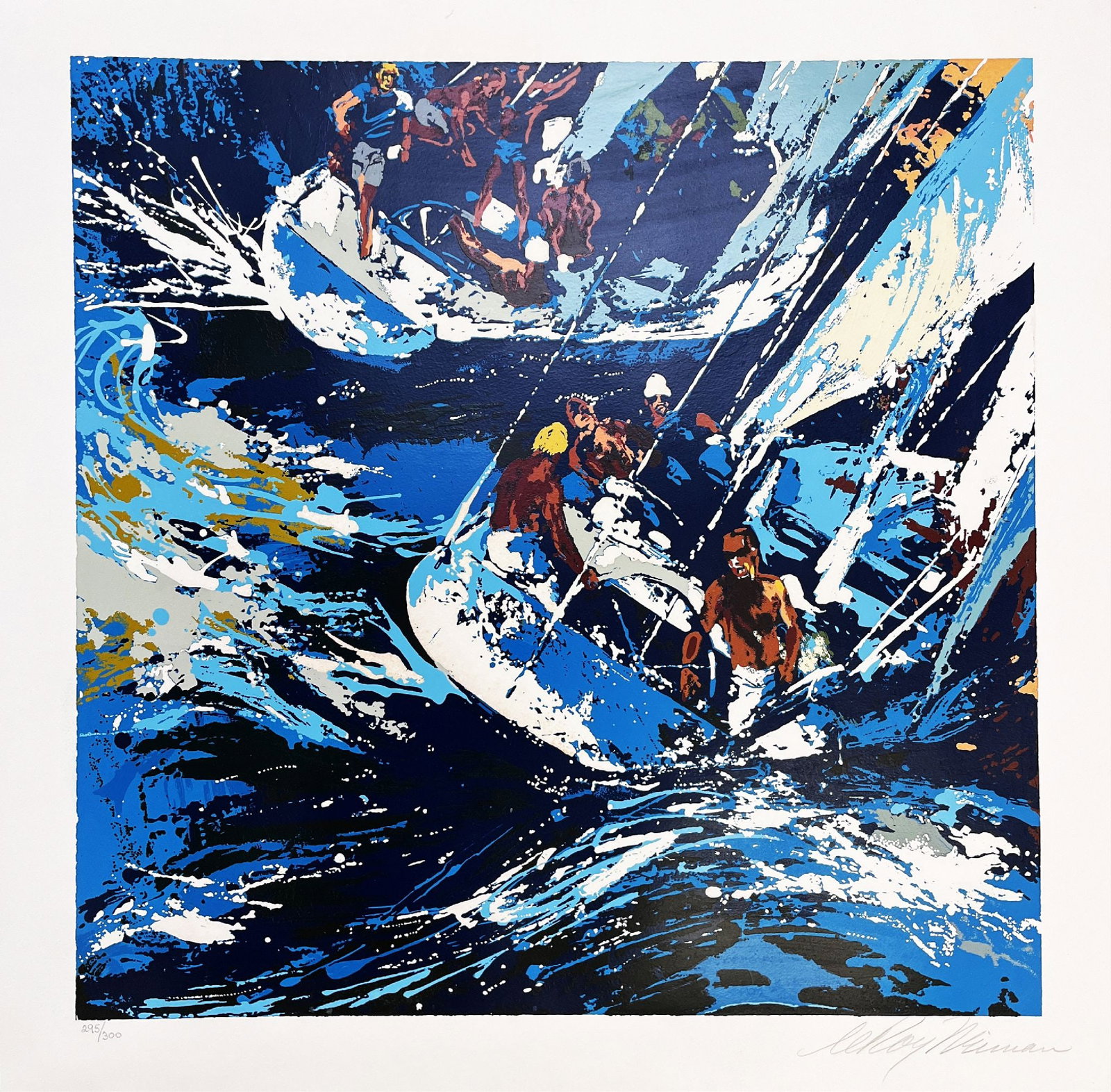 Leroy Neiman - Two Twelves: Artist: Leroy Neiman Title: Two Twelves Year: 1973 Dimensions: 26 x 26 1/2 in. Edition: From the rare limited edition of 300 Medium: Original Screen Print in Color. Condition: Excellent Signature