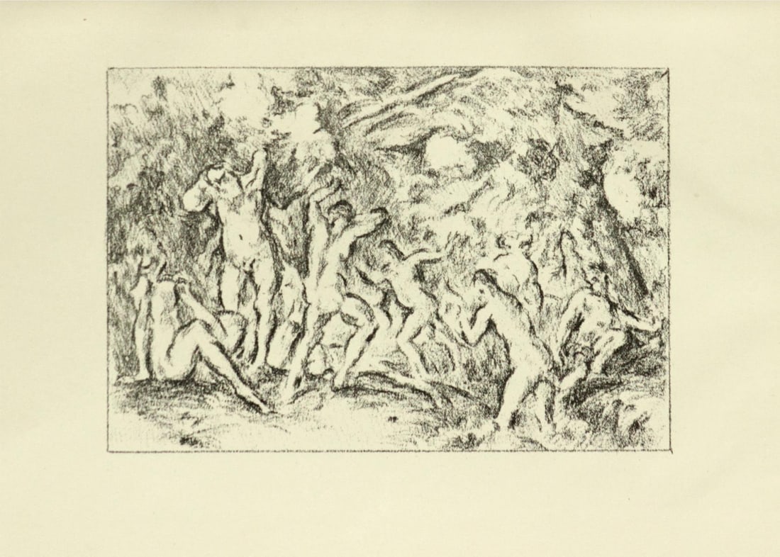 K.-X Roussel - D'apres un Tableau Cezanne: Artist: K.-X Roussel Title: D'apres un Tableau Cezanne Dimensions: 10 7/8in. by 15in. Edition: From the rare limited edition of 600 Publisher: Berheim-Jeune Paris Suite: Cezanne Medium: Original