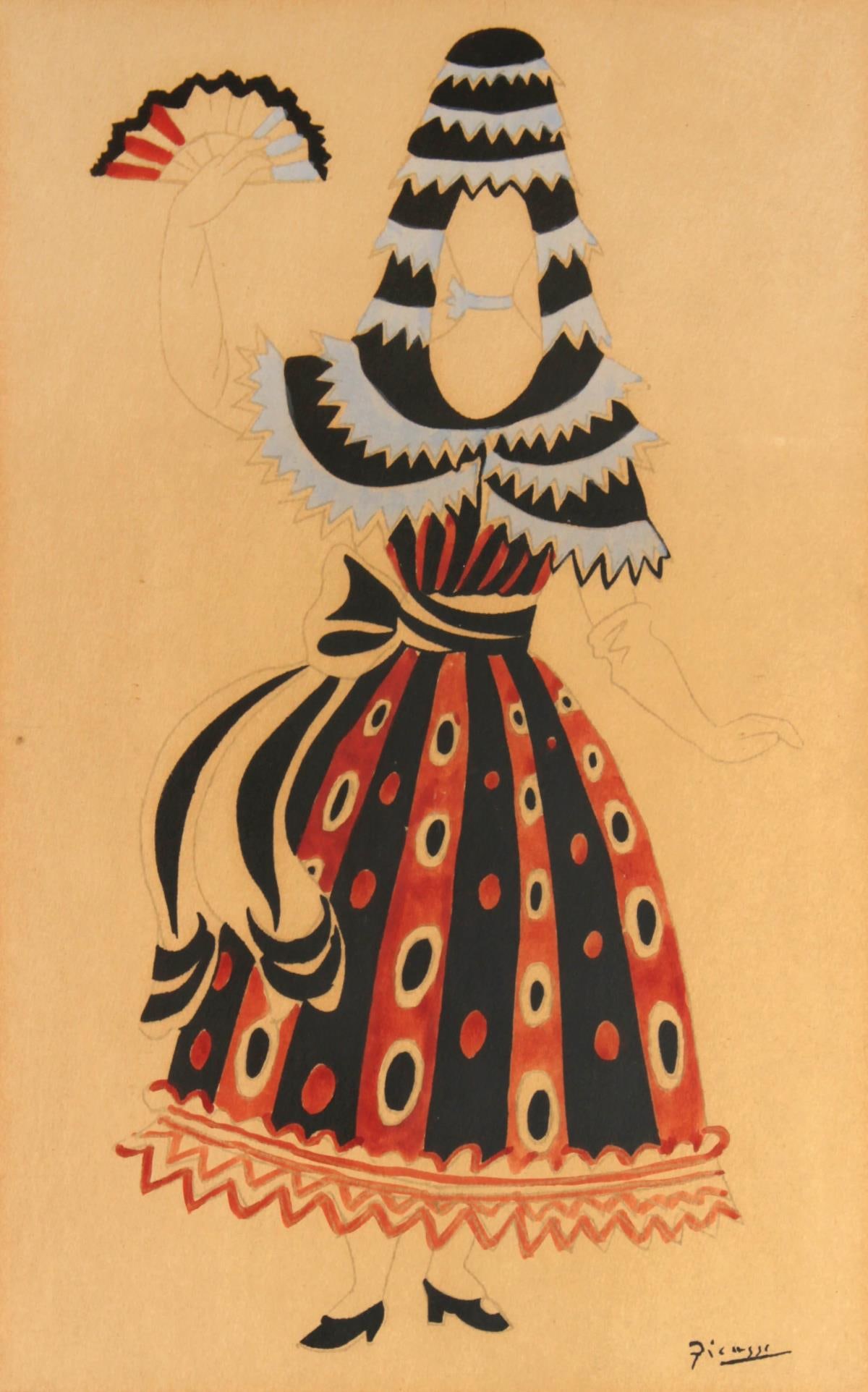 After Pablo Picasso - Untitled from "El Sombrero: Artist:After Pablo Picasso Title: Untitled from "El Sombrero de Tres Picos" Year: 1920 Dimensions: 16.5in. by 10.5in. Edition: From the rare limited edition Medium: Original lithograph on paper