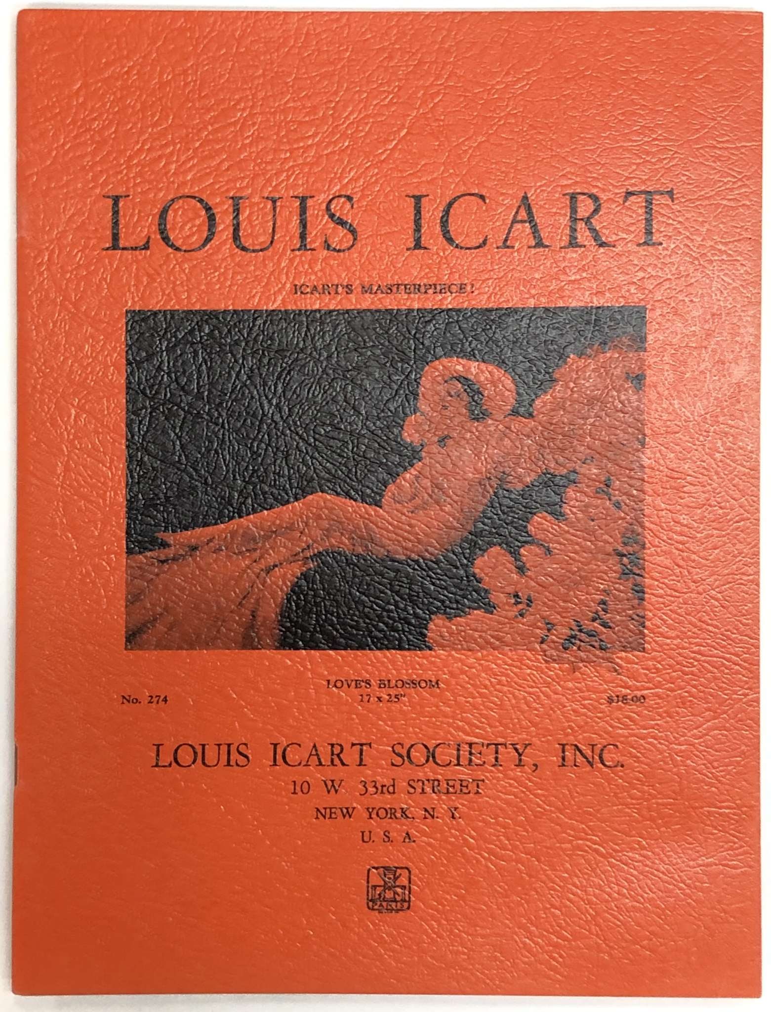 Louis Icart - Icarts Masterpeice: Artist: Louis Icart Title: Icarts Masterpeice Year: 1970 Edition: From the rare limited edition Publisher: Louis Icart Society, New York Medium: Printed Catalog Leatherette Condition: Excellent