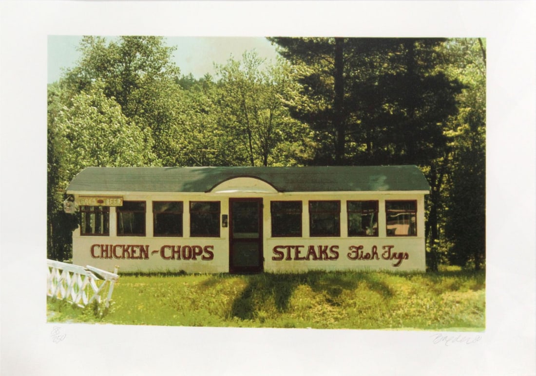 John Baeder - Chicken Chops Steaks: Artist: John Baeder Title: Chicken Chops Steaks Year: 1980 Dimensions: 22in. by 30in. Edition: From the rare limited edition of 250 Medium: Original serigraph on Somerset paper Condition: Excellent