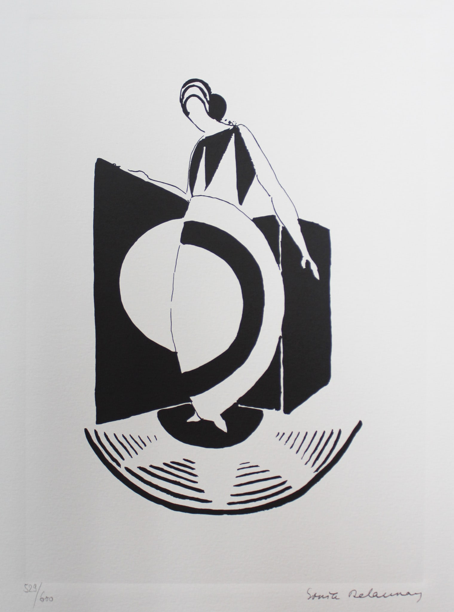 Sonia Delaunay - Composition a la robe-disque: Artist: Sonia Delaunay Title: Composition a la robe-disque Year: c. 1994 Dimensions: 8 x 11 in. Edition: from the rare limited edition of 600 Suite: for Society