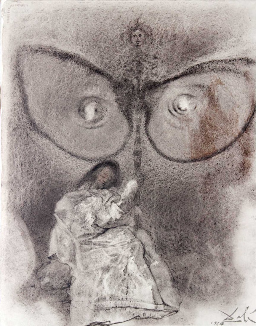 Antequam Exhires de Vulva Sactificavite by Salvador: Artist: Salvador Dali Title: Antequam Exhires de Vulva Sactificavite Year: 1969 Dimensions: 13.75in. by 19in. Edition: From the rare limited edition Publisher: Rizzoli Editions Milan Suite: Biblia