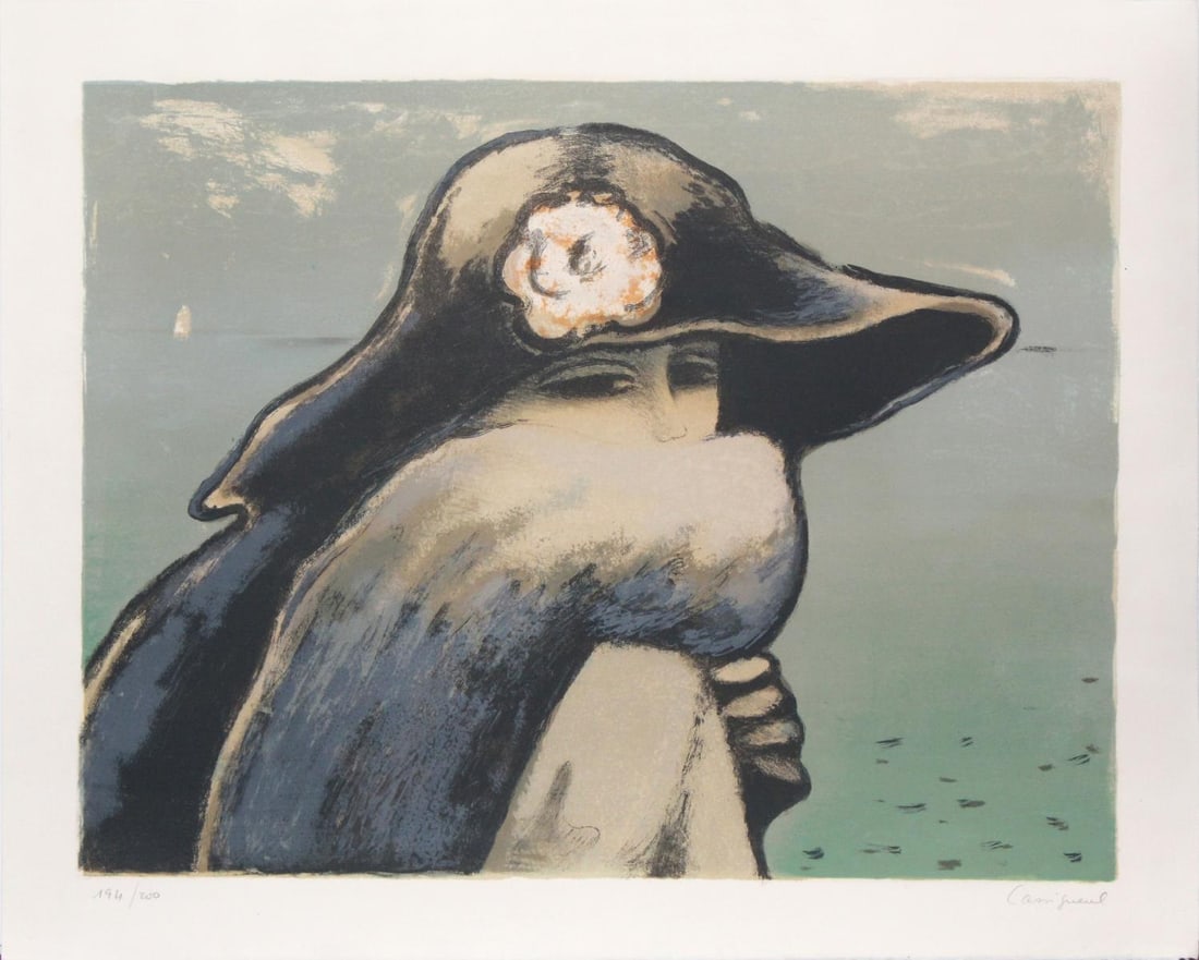 Jean Pierre Cassigneul - The Grey Fox: Artist: Jean Pierre Cassigneul Title: The Grey Fox Year: 1974 Dimensions: 28 1/4in. by 21 3/4in. Edition: From the rare limited edition of 200 Medium: Original lithograph on paper Condition: