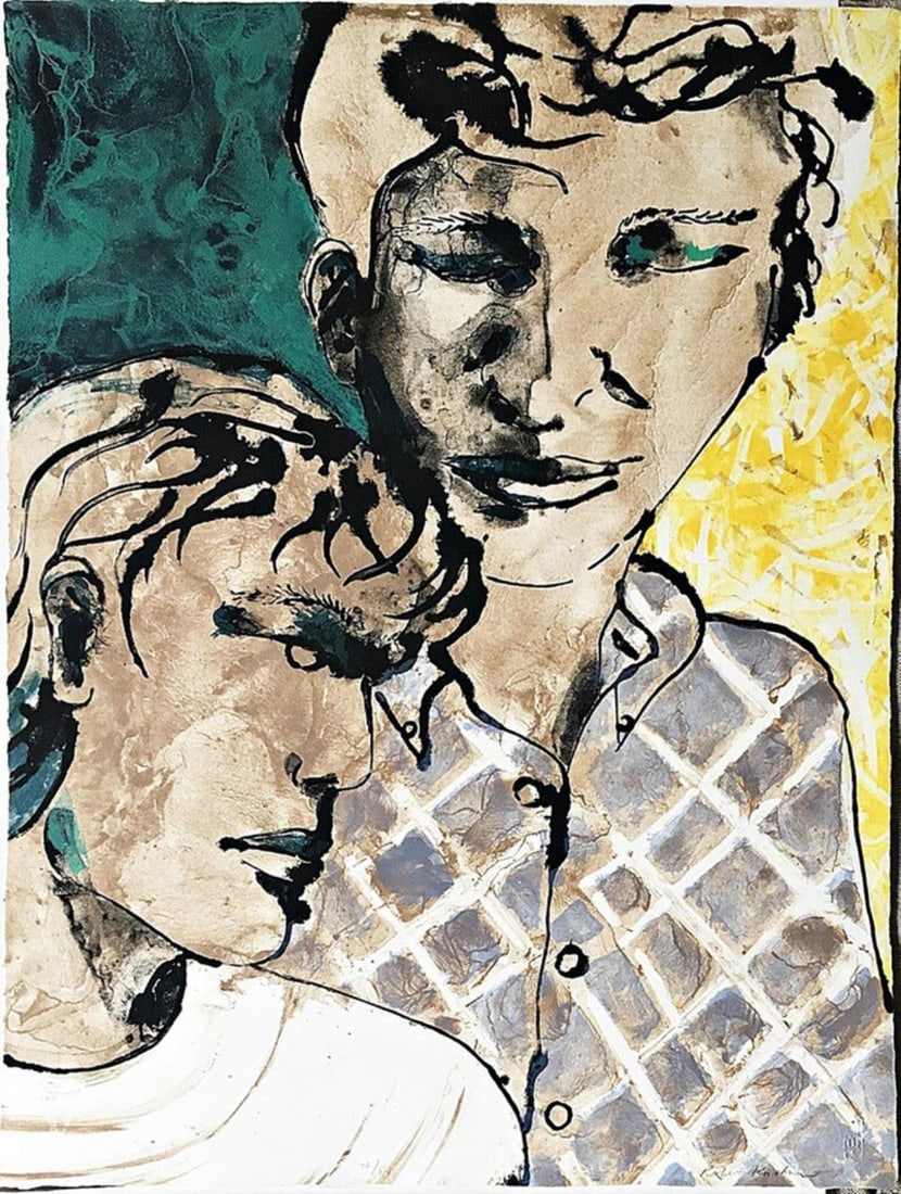 Robert Kuschner - Honor Thy Father and Thy Mother: Artist: Robert Kuschner Title: Honor Thy Father and Thy Mother Year: 1987 Dimensions: 18in. by 23 1/2in. Edition: From the rare limited edition of 84 Publisher: Art Issue Editions Inc. Suite: Ten