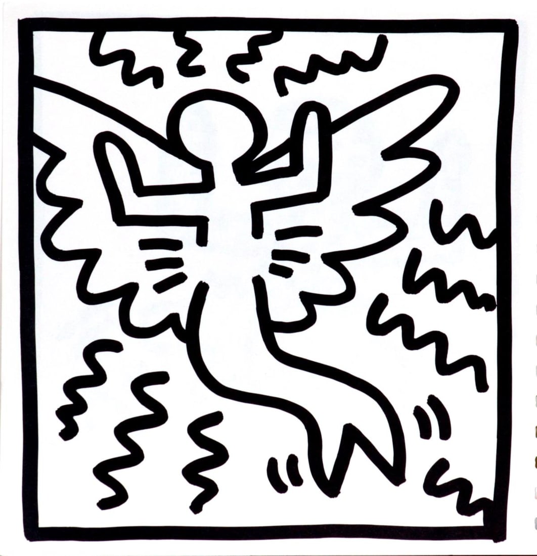 Keith Haring - Untitled (Mermaid Flyer): Artist: Keith Haring Title: Untitled (Mermaid Flyer) Year: 1982 Dimensions: 9in. by 9in. Edition: From the limited edition of 2000 Publisher: Tony Shafrazi Gallery New York
