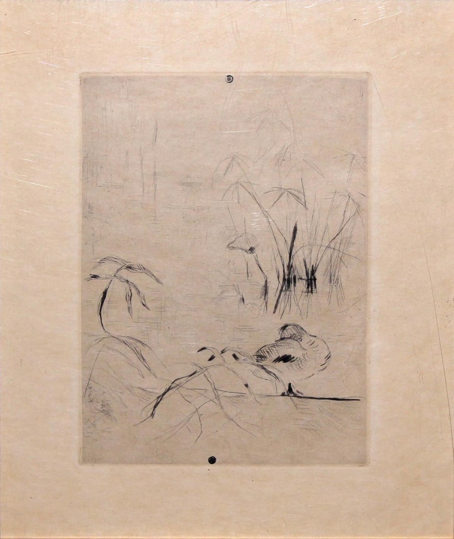Berthe Morisot - Canard: Artist: Berthe Morisot Title: Canard Year: 1888 Dimensions: 4in. by 5.5in. Edition: From the rare limited edition Publisher: Theodore Duret Editeur; Paris Medium:<
