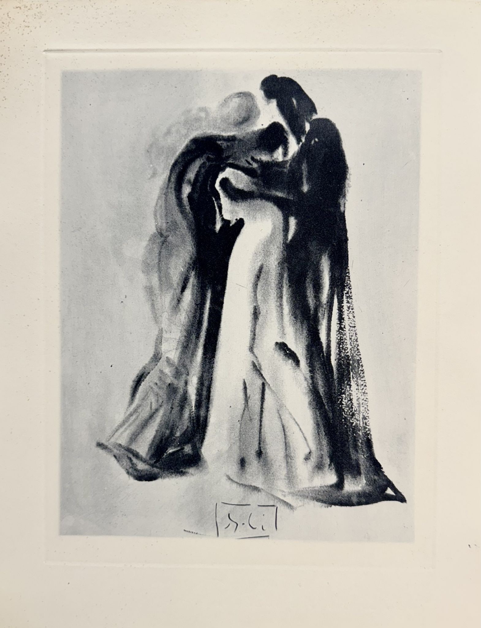 Salvador Dali - Purgatory 29: Artist: Salvador Dali Title: Purgatory 29 Year: 1964 Dimensions: 13 x 10 1/4 in. Edition: From the rare limited edition of 165 in blue/gray Publisher: Les Heures Cla