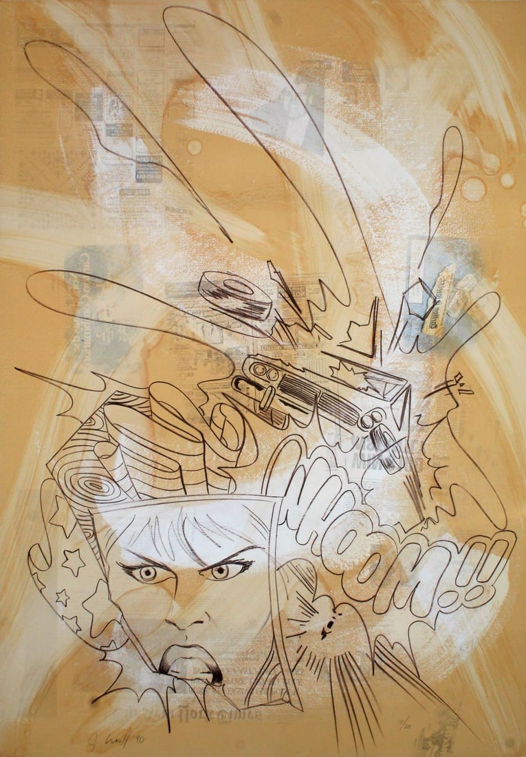 CRASH - WHOOM!!: Artist: CRASH Title: WHOOM!! Year: 1990 Dimensions: 42in. by 26in. Edition: From the limited edition of 25 Medium: Original serigraph on paper Condition: Excellent Signature Details: Hand signed and