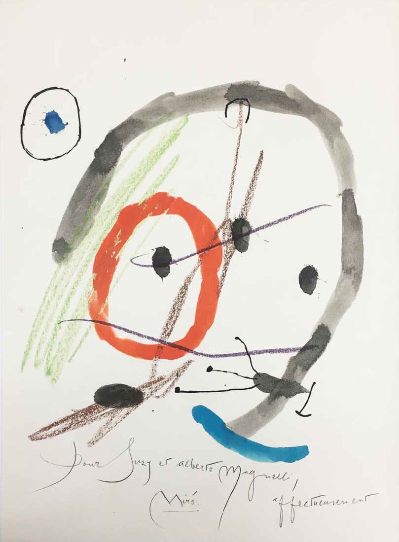 Joan Miro (After) - Pour M Alberto Magnelli: Artist: Joan Miro (After) Title: Pour M Alberto Magnelli Year: 1964 Dimensions: 15in. by 11in. Edition: From the rare limited edition Publisher: XXe Siecle Paris Suite: Quelques Fleurs pour des Amis
