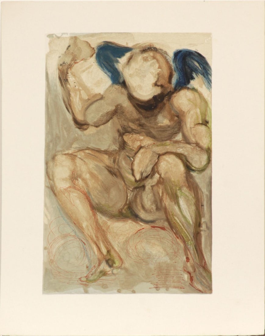 Salvador Dali - Angel of Mercy: Artist: Salvador Dali Title: Angel of Mercy Year: 1964 Dimensions: 13in. by 10in. Edition: A unique and original work of art Publisher: Les Heures Claires Paris Su