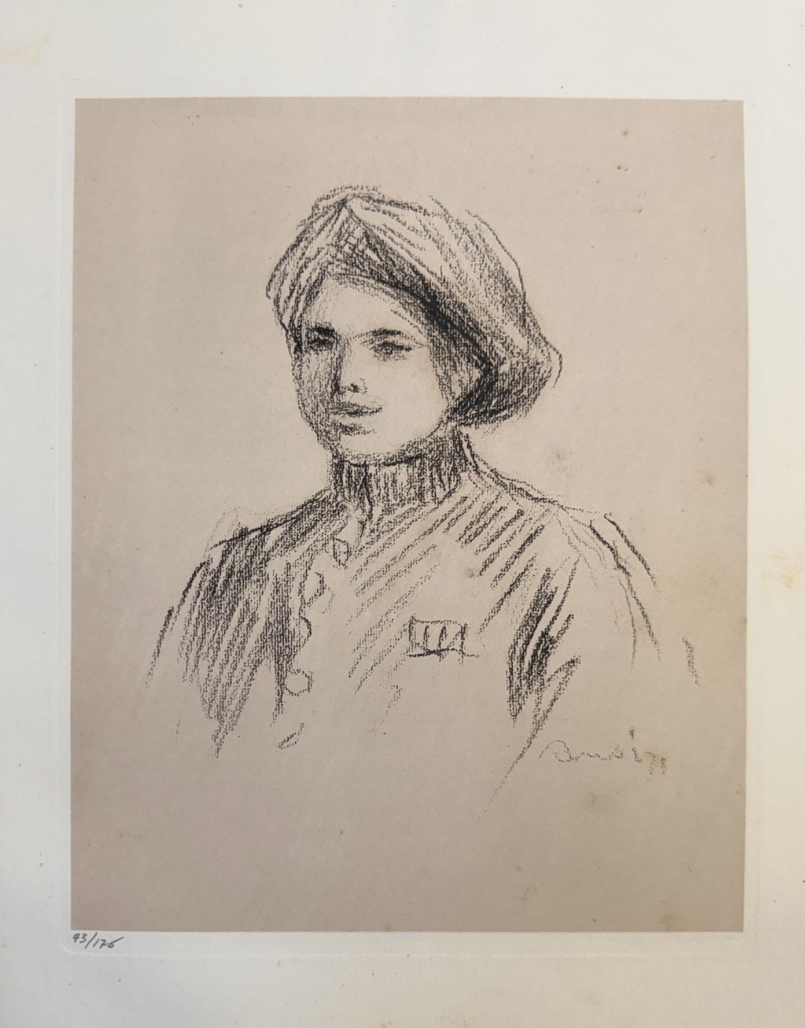 Pierre-Auguste Renoir - Portrait Of His Son, Wounded In The War: Artist: Pierre-Auguste Renoir Title: Portrait Of His Son, Wounded In The War Year: 1916 Dimensions: 12 1/2 x 9 1/2 in. Edition: From the edition of 175 Suite: The Book of the Homeless Medium: