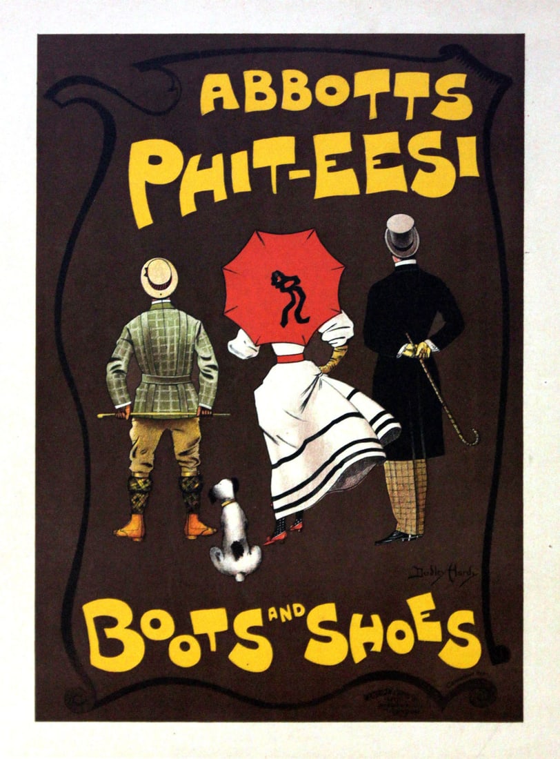 Dudley Hardy - Abbotts Phit Eesi Vintage Poster: Abbotts Phit Eesi Dudley Hardy Original lithograph on paper 1898 From the rare limited edition Stamped with "Imprimer Chaix" seal on Bottom Right 12 x 8 x 0 Comes with Letter of Authenticity,
