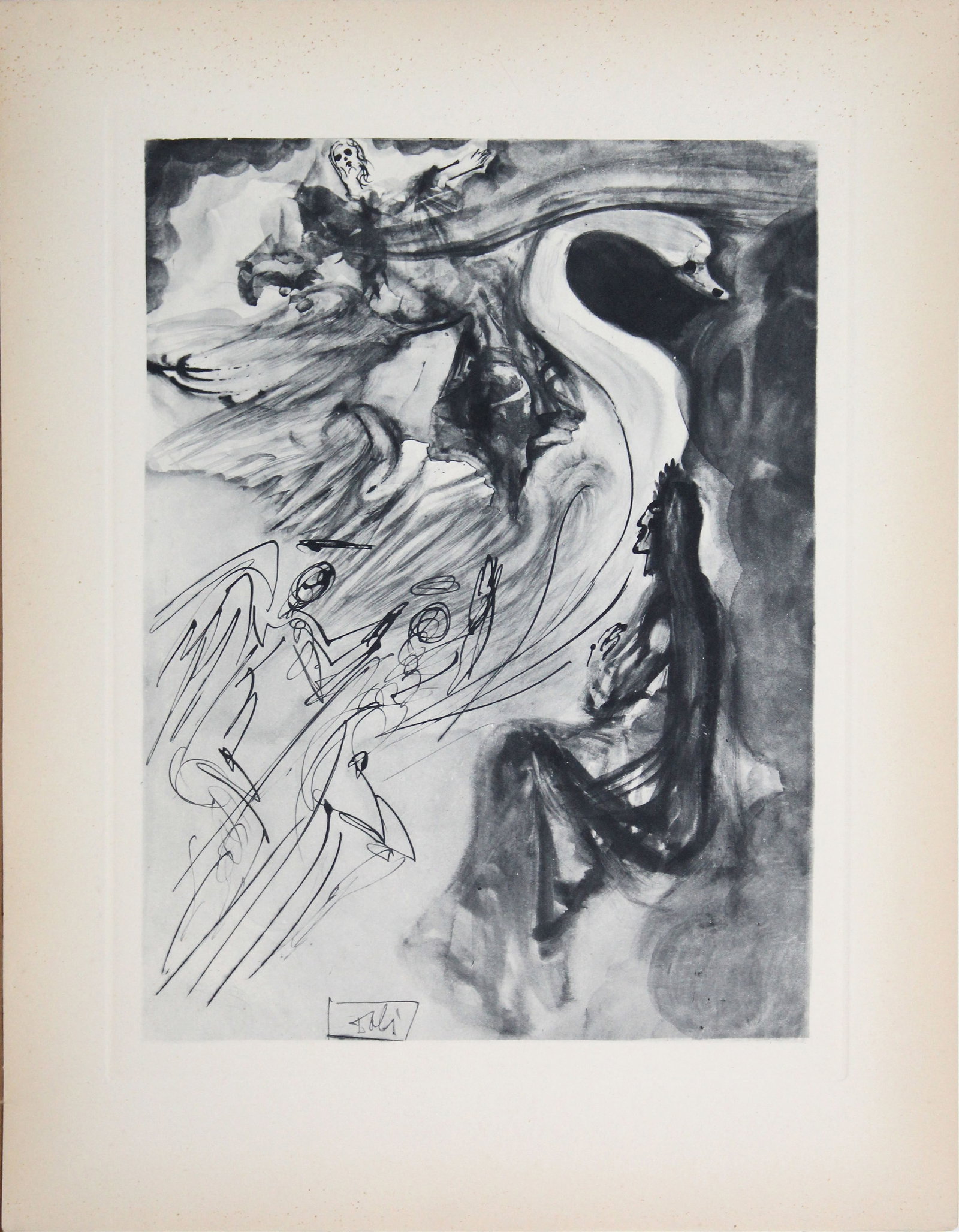 Salvador Dali - In the Heaven of Jupiter: Artist: Salvador Dali Title: In the Heaven of Jupiter Year: 1964 Dimensions: 10 1/4 x 13 in. Edition: From the rare limited edition of 165 in blue/gray Publisher: Le