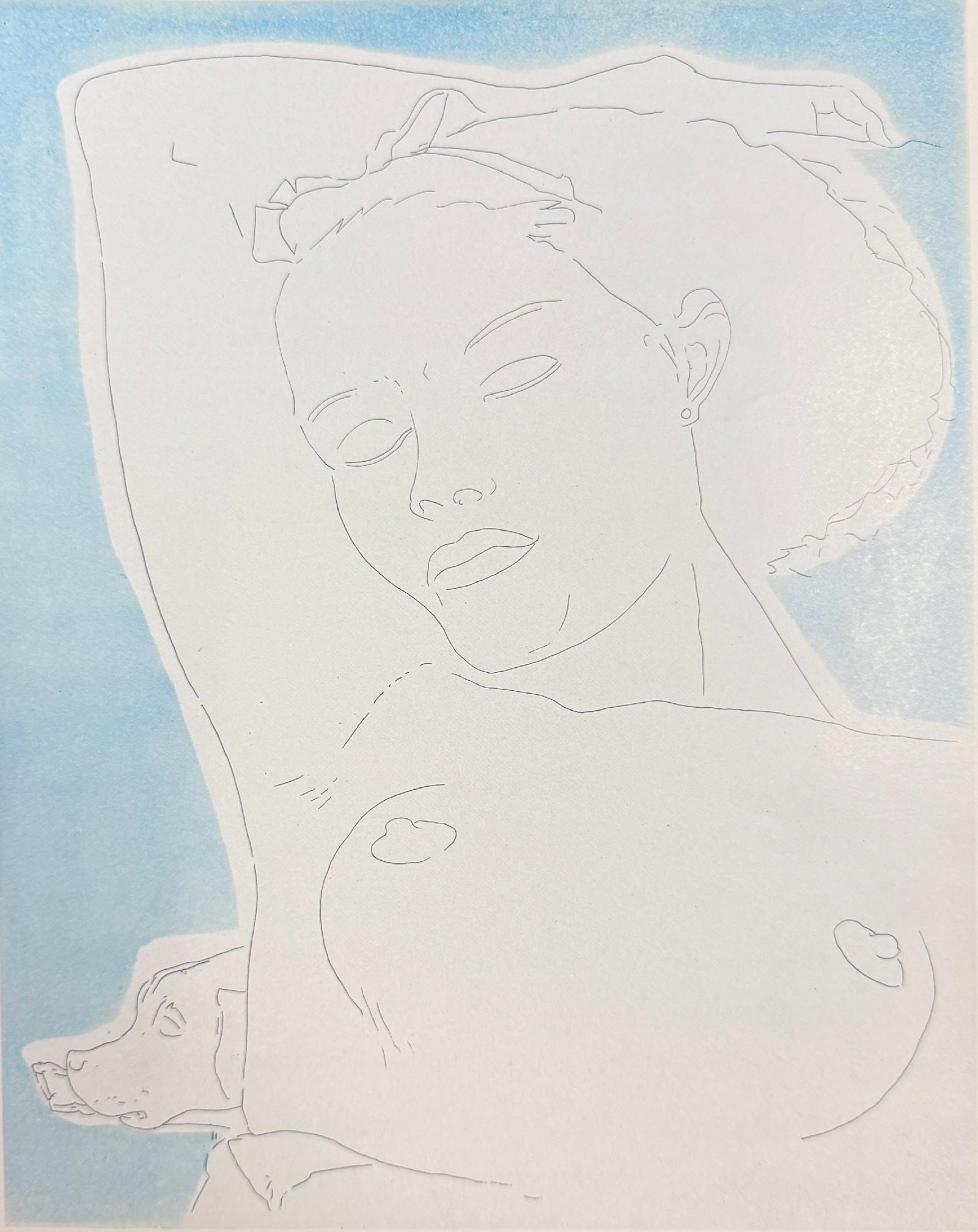 Man Ray - Adrienne: Artist: Man Ray Title: Adrienne Year: 1971 Dimensions: 9 1/2 x 12 1/4 in. Edition: From the limited edition of 75 Publisher: XXe Siecle, Paris; Leon Amiel, New York Suite: La Ballade des Dames Hors
