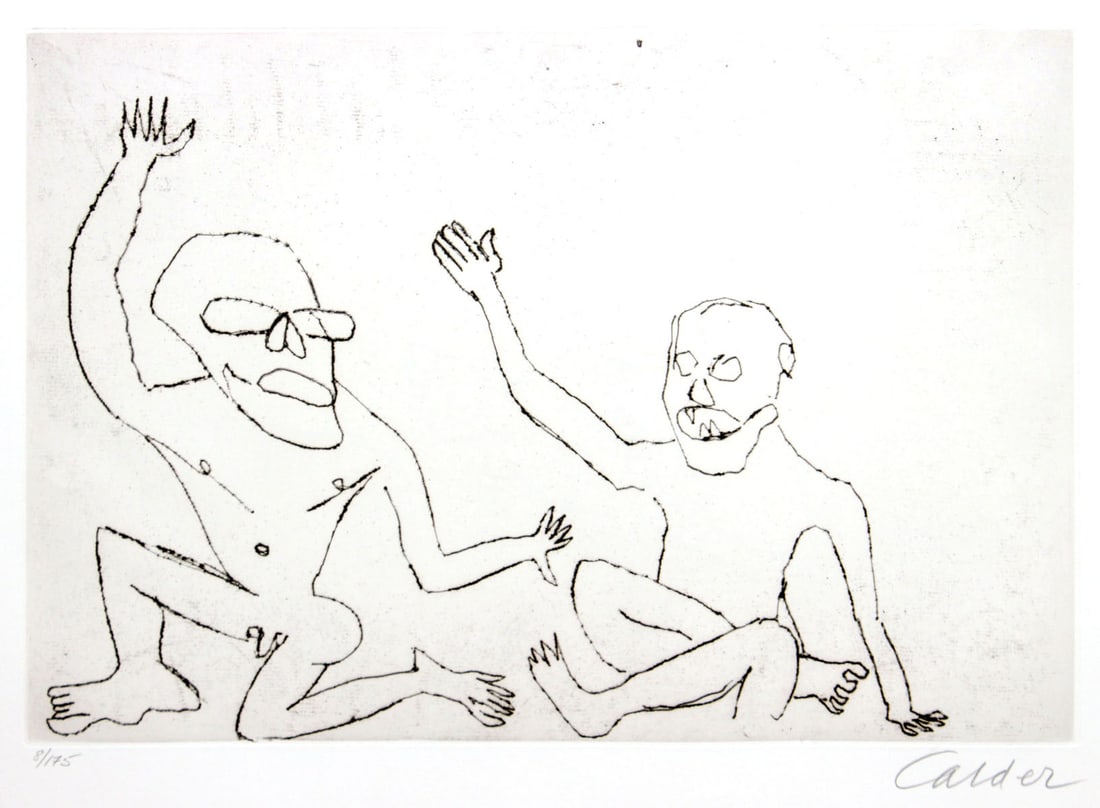 Alexander Calder - Santa Claus IX: Artist: Alexander Calder Title: Santa Claus IX Year: 1974 Dimensions: 26.75in. by 20.5in. Edition: From the limited edition of 175 Publisher: Editions de L'Herne Paris Suite: Santa Claus Medium: