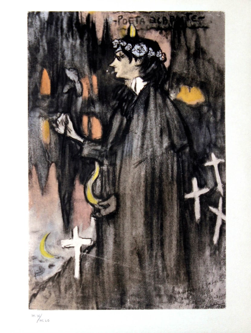 Pablo Picasso (After) - La Poete Decadent: Artist: Pablo Picasso (After) Title: La Poete Decadent Year: 1963 Dimensions: 21.25in. by 16.25in. Edition: HC 36 from the edition of 40 Publisher: Au Vent d'Arles Paris Suite: Les Bleues de