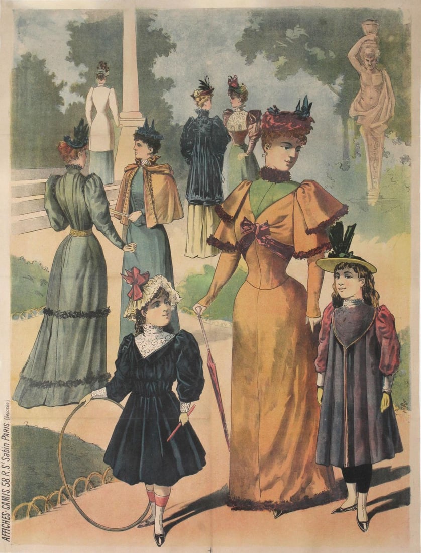 Vintage art Poster -(1886) Affiches-Camis Paris: Artist: Vintage Poster Title: (1886) Affiches-Camis Paris Year: c. 1886 Dimensions: 53 1/4in. by 40 7/8in. Edition: From the rare limited edition Medium: Original lithograph on paper with linen