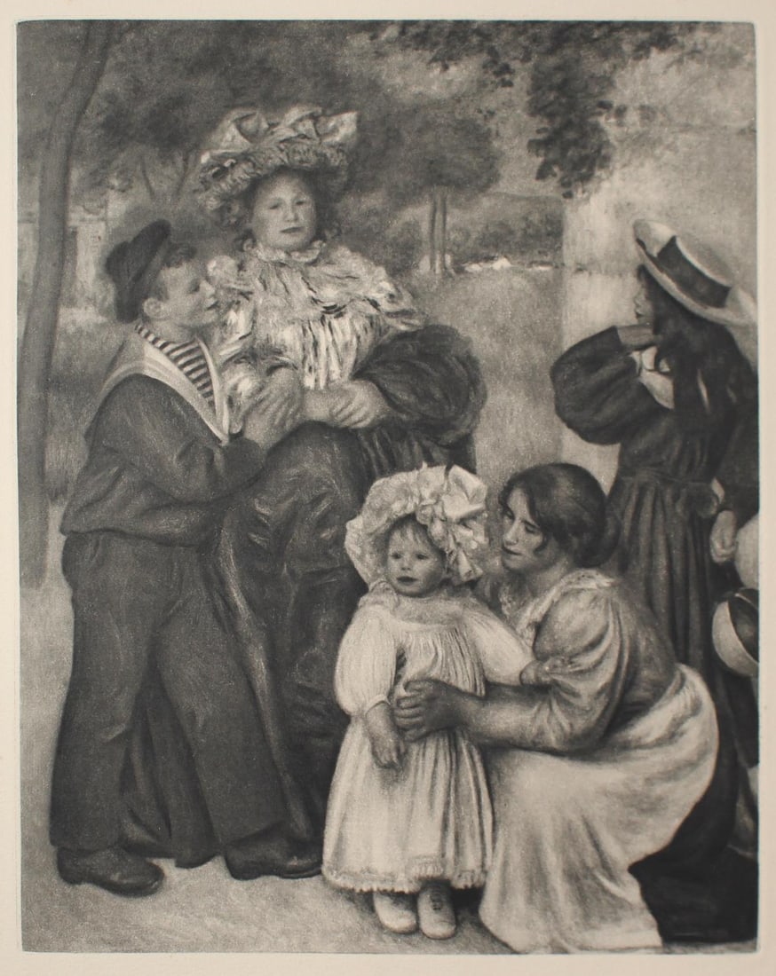Pierre-Auguste Renoir 1919 (After) - La Famille de l: Artist: Pierre-Auguste Renoir (After) Title: La Famille de l'Artiste Year: 1919 Dimensions: 9in. by 11in. Edition: From the rare limited edition of 475 Publisher: Ambroise vollard; Paris France