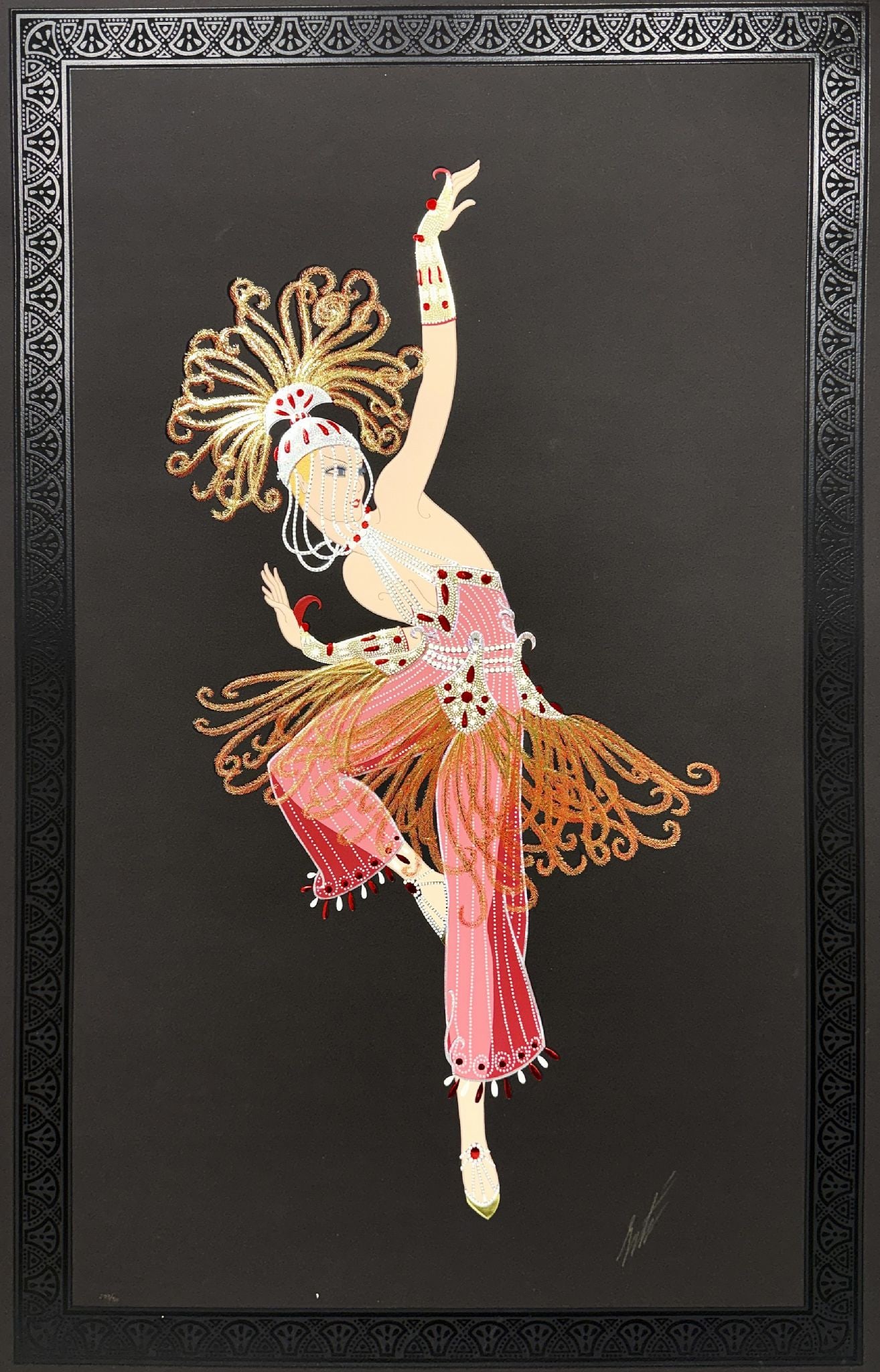 Erte - Firebird: Artist: Erte Title: Firebird Year: 1987 Dimensions: 42 3/4 x 28 1/2 in. Edition: 273 from the limited edition of 300 Publisher: Chalk & Vermilion Fine Arts, Ltd. Medium: Serigraph in colors with foil