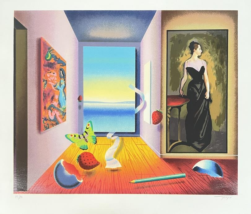 Ferjo - Lady in Green: Artist: Ferjo Title: Lady in Green Year: 2001 Dimensions: 27 1/2in. by 23 3/4in. Edition: From the rare limited edition of 250 Medium: Original lithograph on paper Condition: Excellent Signature