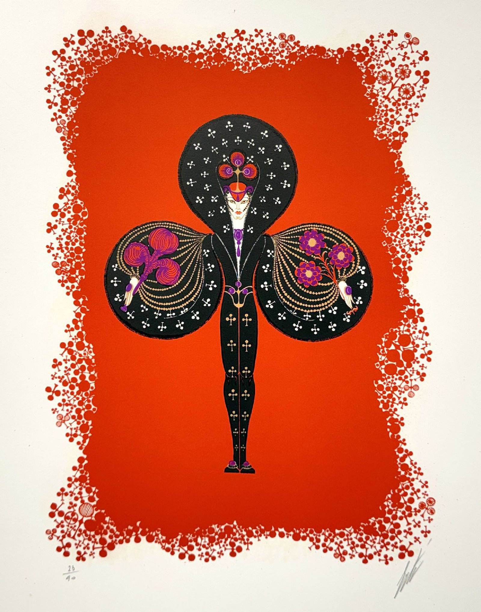 Erte - Club: Artist: Erte Title: Club Year: 1974 Dimensions: 25 3/4 x 19 3/4 in. Edition: from the limited edition of 90 Publisher: Grosvenor Gallery, London Suite: