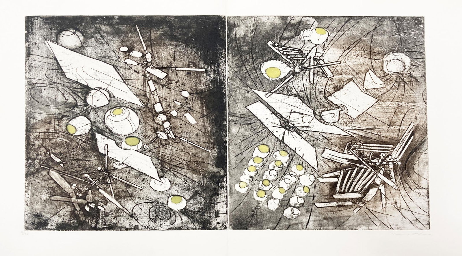 Roberto Matta - Untitled III: Artist: Roberto Matta Title: Untitled III Year: 1962 Dimensions: 30in. by 16in. Edition: From the rare limited edition of 100 Publisher: Editions Meyer Lausanne Suite: Come Detta Dentro Vo