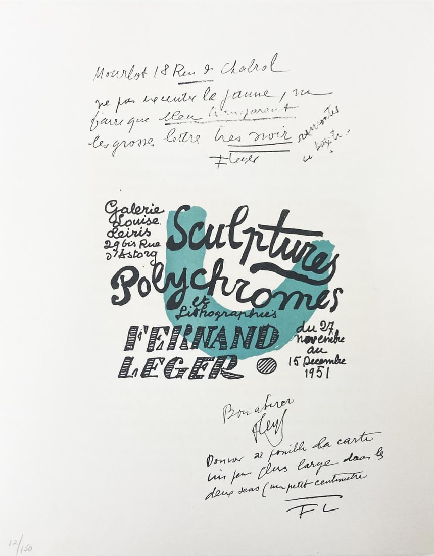 Fernand Leger - La Pluit Et Le Beau Temps: Artist: Fernand Leger Title: La Pluit Et Le Beau Temps Year: 1982 Dimensions: 9in. by 12in. Edition: From the rare limited edition of 150 Medium: Original Lithograph on Paper Condition: Excellent
