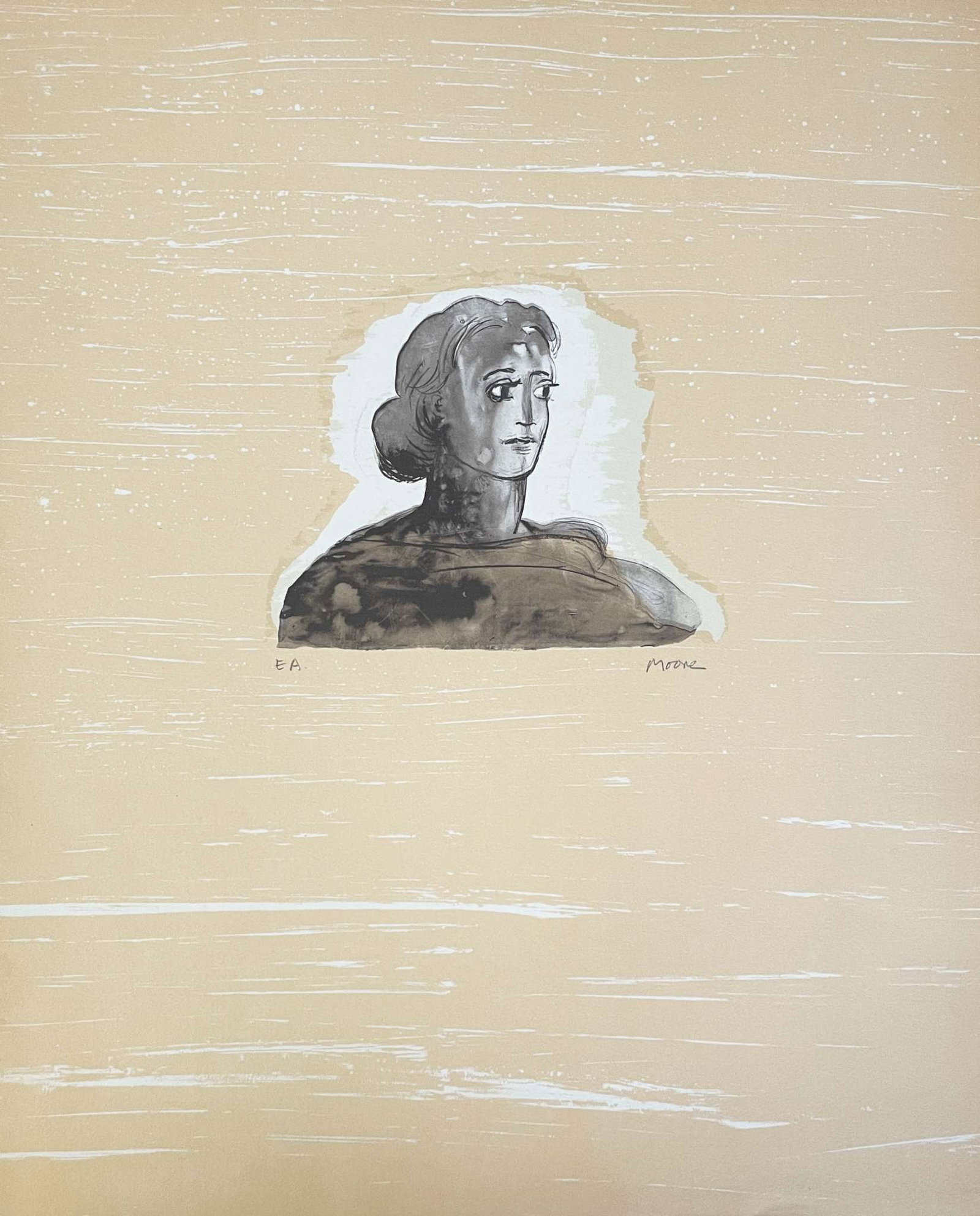 Henry Moore - Creole Lady: Artist: Henry Moore Title: Creole Lady Year: 1976 Edition: From the rare limited Artists Proof Edition Publisher: Art et Poesie, Paris Suite: La Poesie