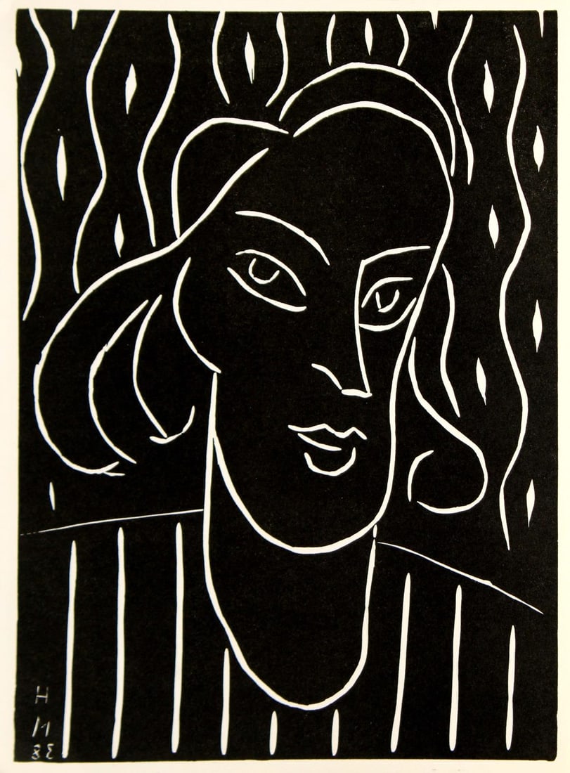 Henri Matisse - Teeny: Artist: Henri Matisse Title: Teeny Year: 1959 Dimensions: 12.5in. by 9.75in. Edition: From the rare limited edition Publisher: San Lazzaro Paris Suite: XXe Siecle Medium: Original linocut on paper