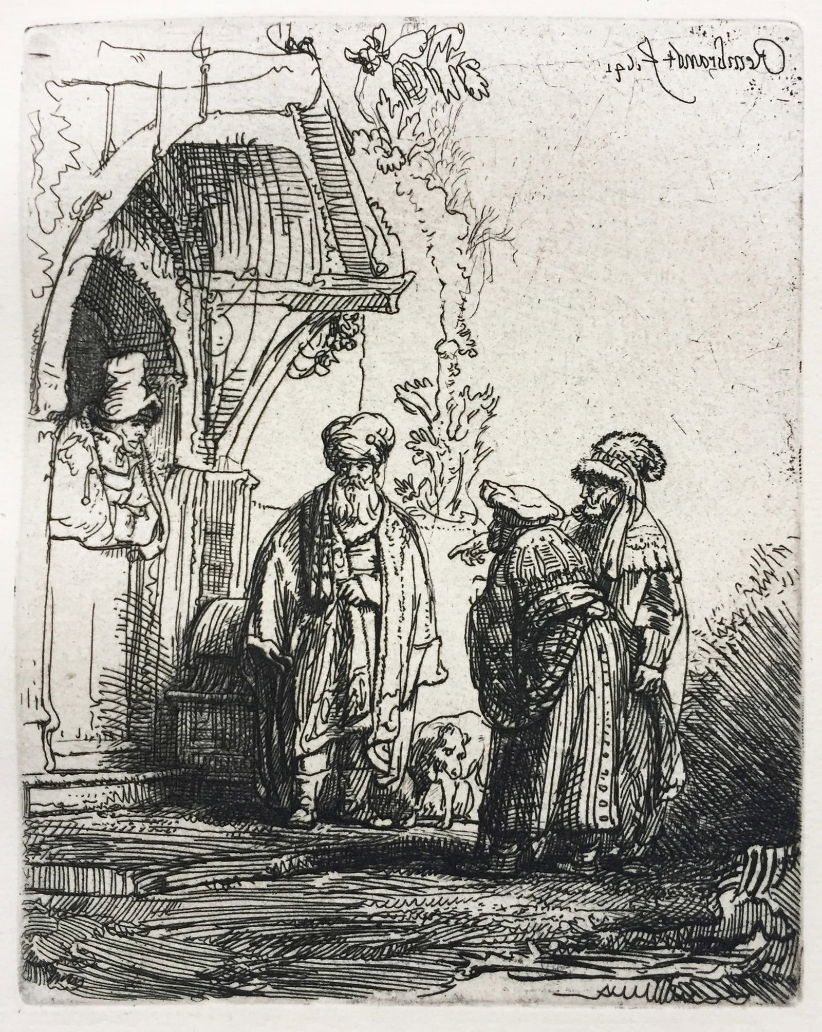 Rembrandt Harmensz van Rijn (after) - Jacob and Laban (Reversed) (1 of 1)