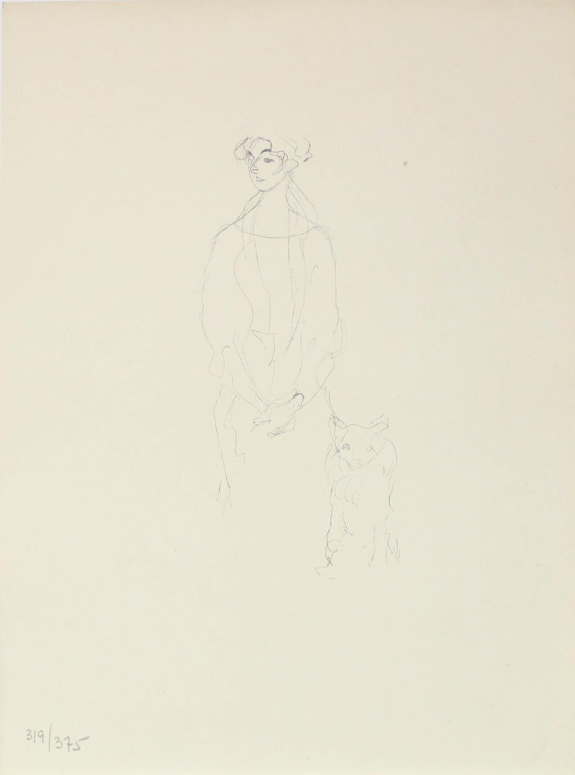Gustav Klimt (After) - Untitled XVI: Artist: Gustav Klimt (After) Title: Untitled XVI Year: 1922 Dimensions: 10 1/2in. by 8in. Edition: From the limited edition of 375 Publisher: Thyrsos Verlag; Le