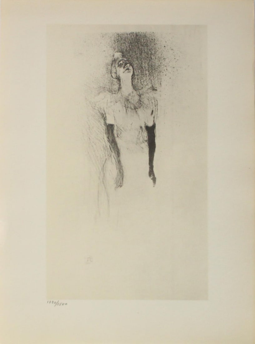 Henri Toulouse Lautrec (After) - Yvette Guilbert V: Artist: Henri Toulouse Lautrec (After) Title: Yvette Guilbert V Year: 1950 Dimensions: 11in. by 15in. Edition: From the rare limited edition of 1500 Publisher: Au Pont des Arts Paris Suite: Yvette