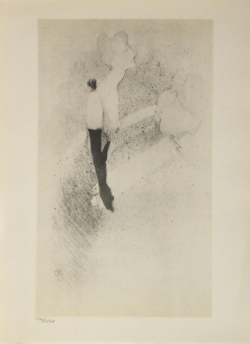 Henri Toulouse Lautrec (After) - Yvette Guilbert IV: Artist: Henri Toulouse Lautrec (After) Title: Yvette Guilbert IV Year: 1950 Dimensions: 11in. by 15in. Edition: From the rare limited edition of 1500 Publisher: Au Pont des Arts Paris Suite: Yvette