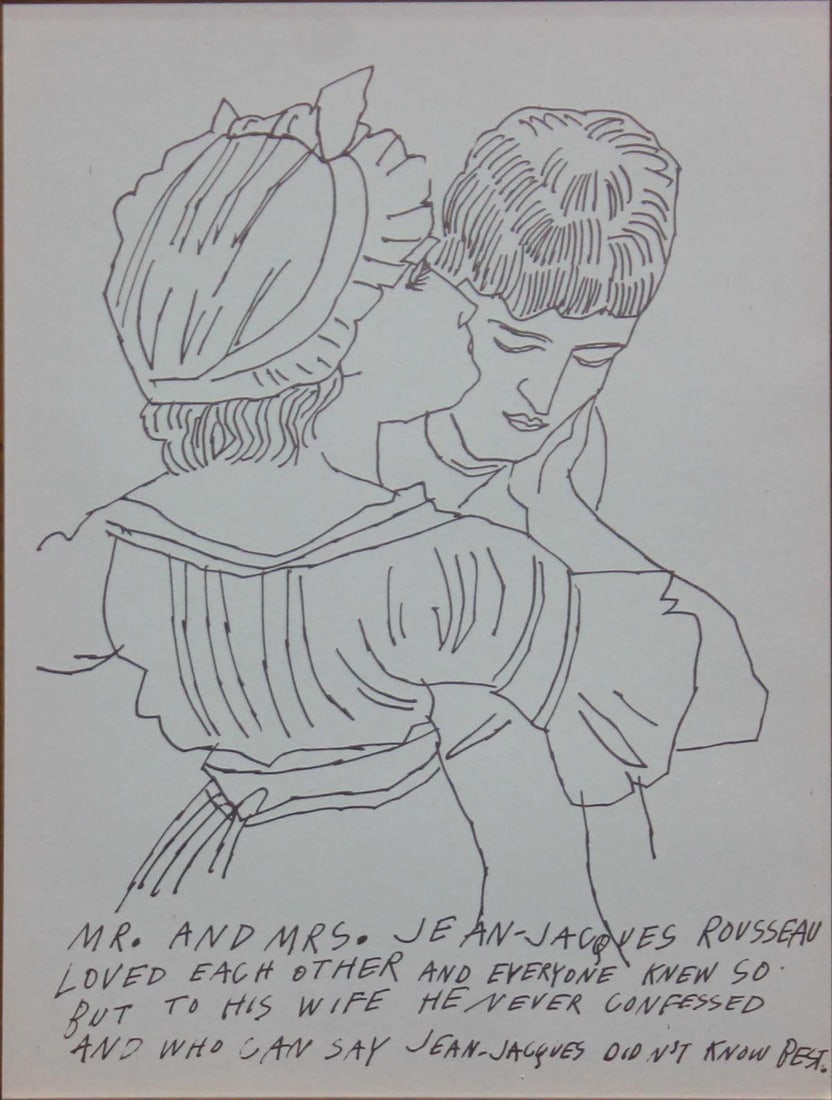 Andy Warhol - Untitled from "Love is a Pink Cake": Artist: Andy Warhol Title: Untitled from "Love is a Pink Cake" Year: 1953 Dimensions: 11in. by 8.5in. Edition: From the rare limited edition Suite: Love is a Pink Cake Medium: Original offset