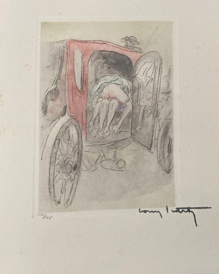 Louis Icart - Handy Carriage: Artist: Louis Icart Title: Handy Carriage Year: 1946 Dimensions: 11in. by 8.5in. Edition: From the rare limited edition of 125 Publisher: Claude Prosper de Creb