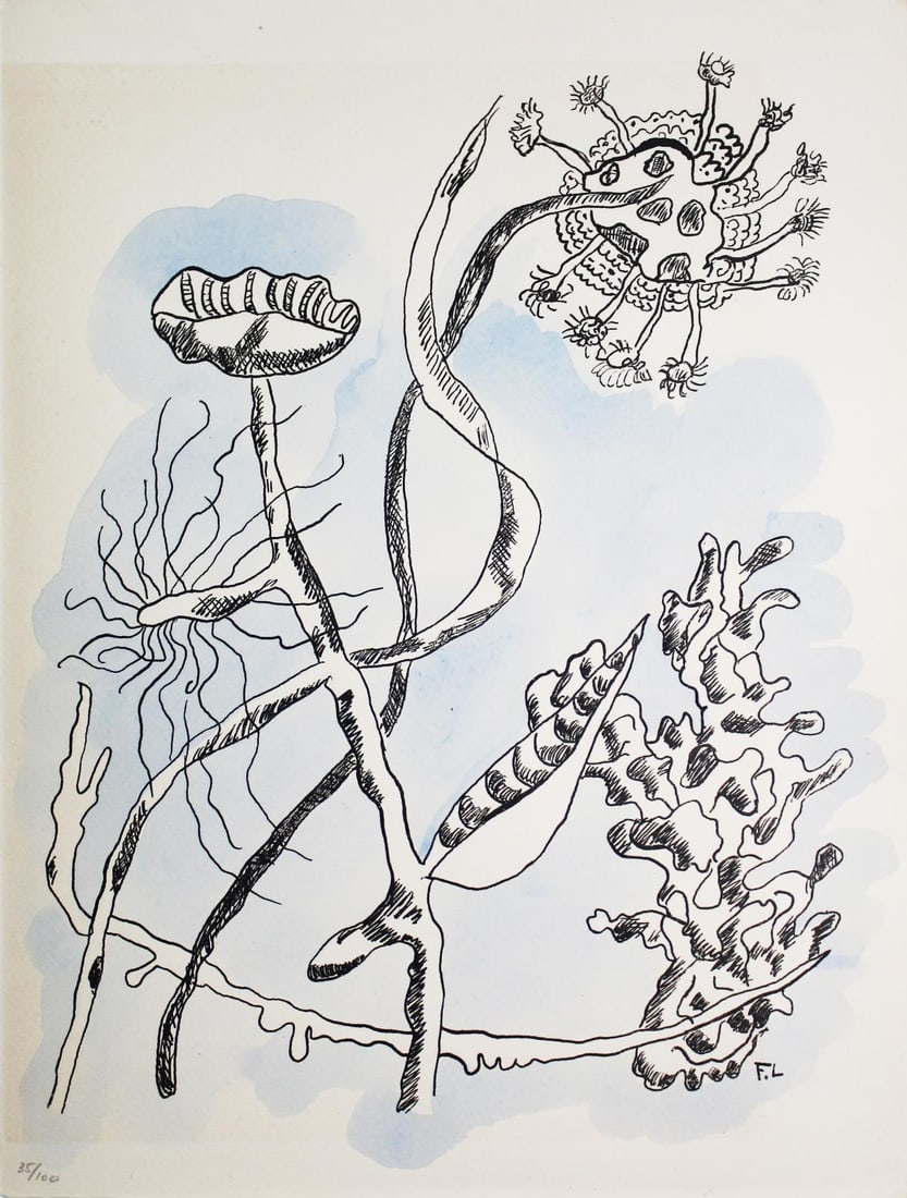 Fernand Leger - Illuminations IV: Artist: Fernand Leger Title: Illuminations IV Year: 1949 Dimensions: 13in. by 9.75in. Edition: From the rare limited edition of 395 Publisher: Grosclaude Editions des Gaules Lausanne Suite: Arthur