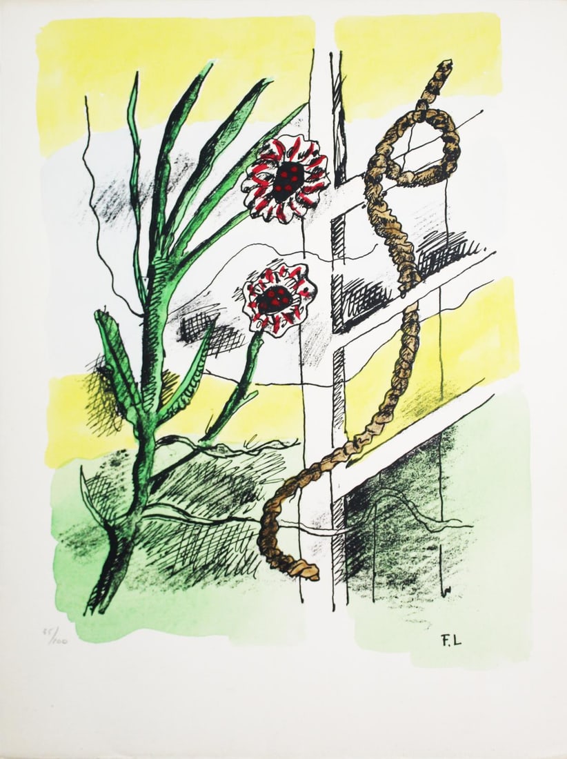 Fernand Leger - Illuminations II: Artist: Fernand Leger Title: Illuminations II Year: 1949 Dimensions: 13in. by 9.75in. Edition: From the rare limited edition of 395 Publisher: Grosclaude Editions des Gaules Lausanne Suite: Arthur