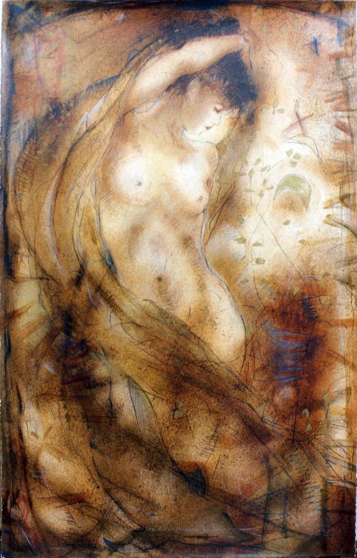 Janet Treby - Freedom Within: Artist: Janet Treby Title: Freedom Within Dimensions: 36in. by 22in. Edition: From the rare limited edition of 385 Medium: Original silkscreen on paper Signature Details: Hand signed by Treby in ink