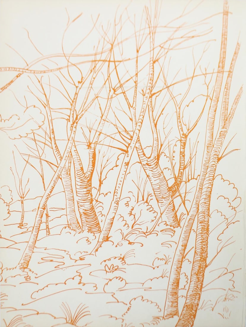Andre Derain - Trees: Artist: Andre Derain Title: Trees Year: 1940 Dimensions: 13 3/4in. by 10in. Edition: From the Rare Limited Edition Publisher: Verve Suite: Verve Vol. VIII Medium: Lithograph on Paper Condition: