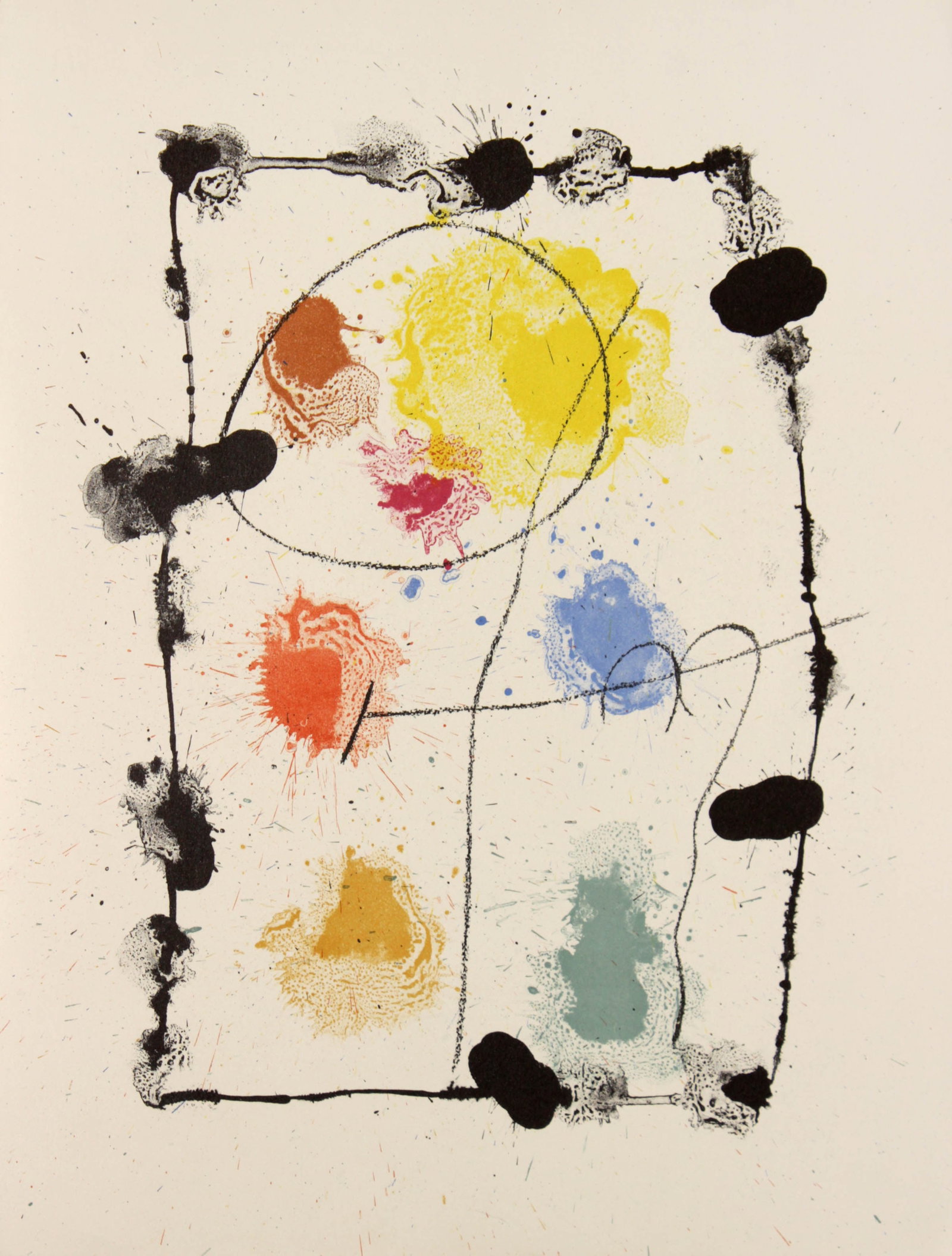 Joan Miro - Untitled from "Je travaille comme un jardinier": Artist: Joan Miro Title: Untitled from "Je travaille comme un jardinier" Year: 1963 Dimensions: 9 1/2in. by 12 1/2in. Edition: From the rare limited edition Publisher: Mourlot Paris Suite: Je