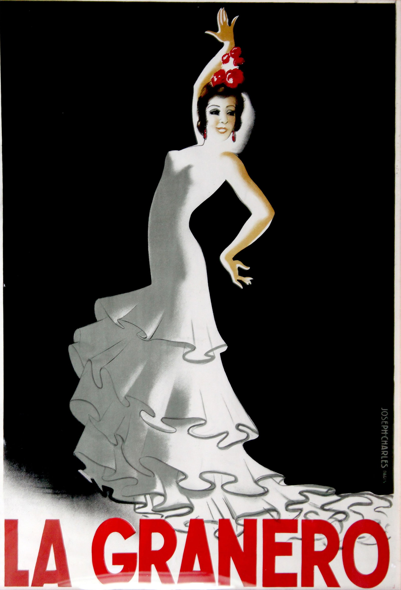 Vintage Poster - La Granero: Artist: Vintage Poster Title: La Granero Dimensions: 61in. by 46in. Edition: From the rare limited edition Medium: Original lithograph with linen backing Condition: