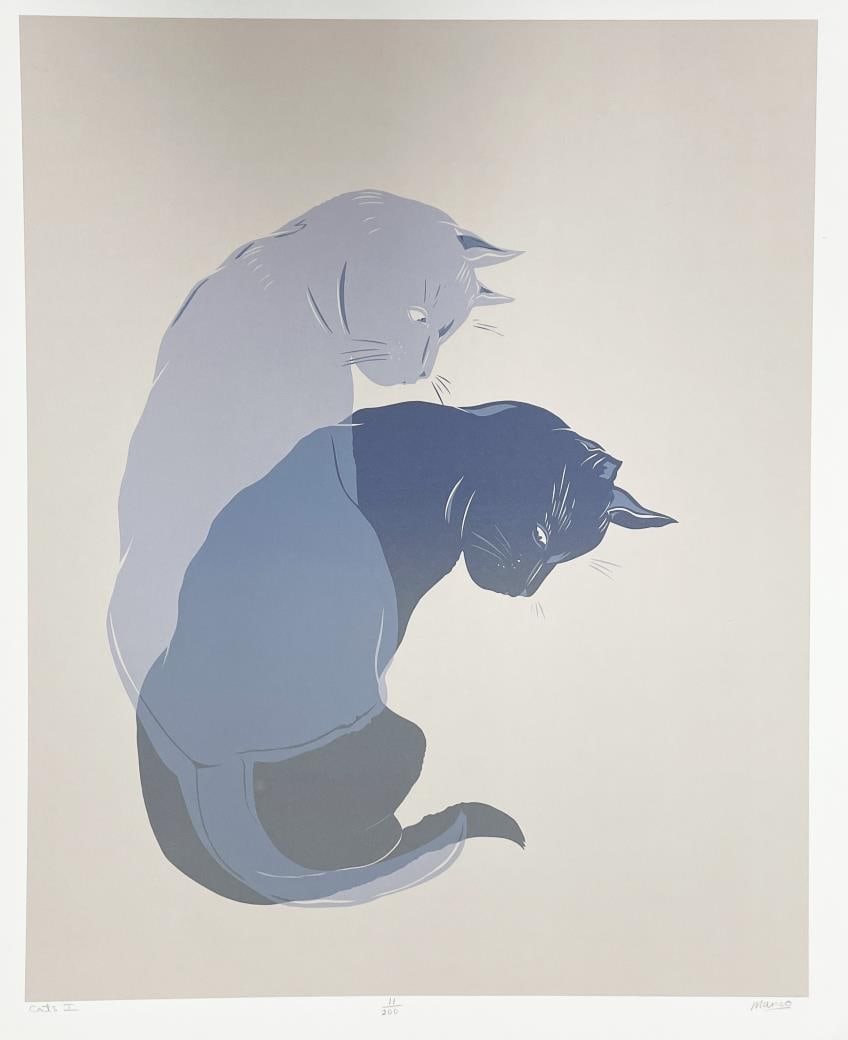Marco - Cats I: Artist: Marco Title: Cats I Dimensions: 22in. by 27 1/2in. Edition: From the Rare Limited Edition of 200 Medium: Serigraph in Colors on Paper Condition: Excelle