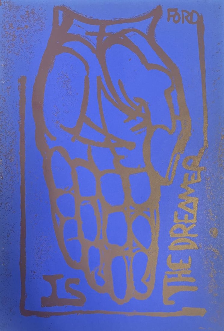 B.F. Ford - Untitled Etching II: Artist: B.F. Ford Title: Untitled Etching II Year: 1959 Dimensions: 7in. by 10in. Edition: A rare proof aside from the edition Publisher: Polemic Society Medium: Original Relief Etching on Paper