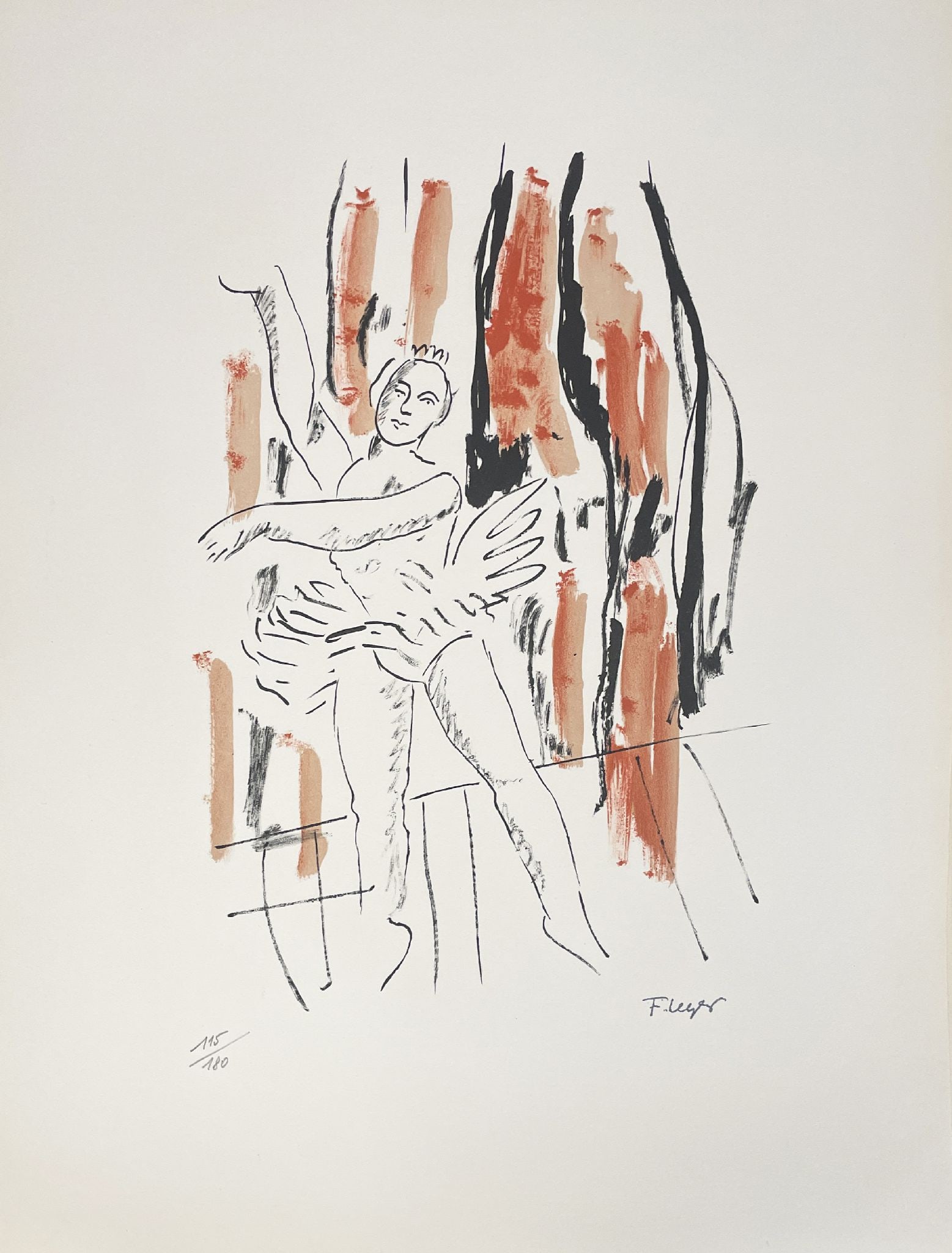 Fernand Leger - La Danseuse: Artist: Fernand Leger Title: La Danseuse Year: 1959 Dimensions: 19 3/4 x 25 3/4 in. Edition: Numbered from the rare limited edition of 180 Publisher: Teriade, P