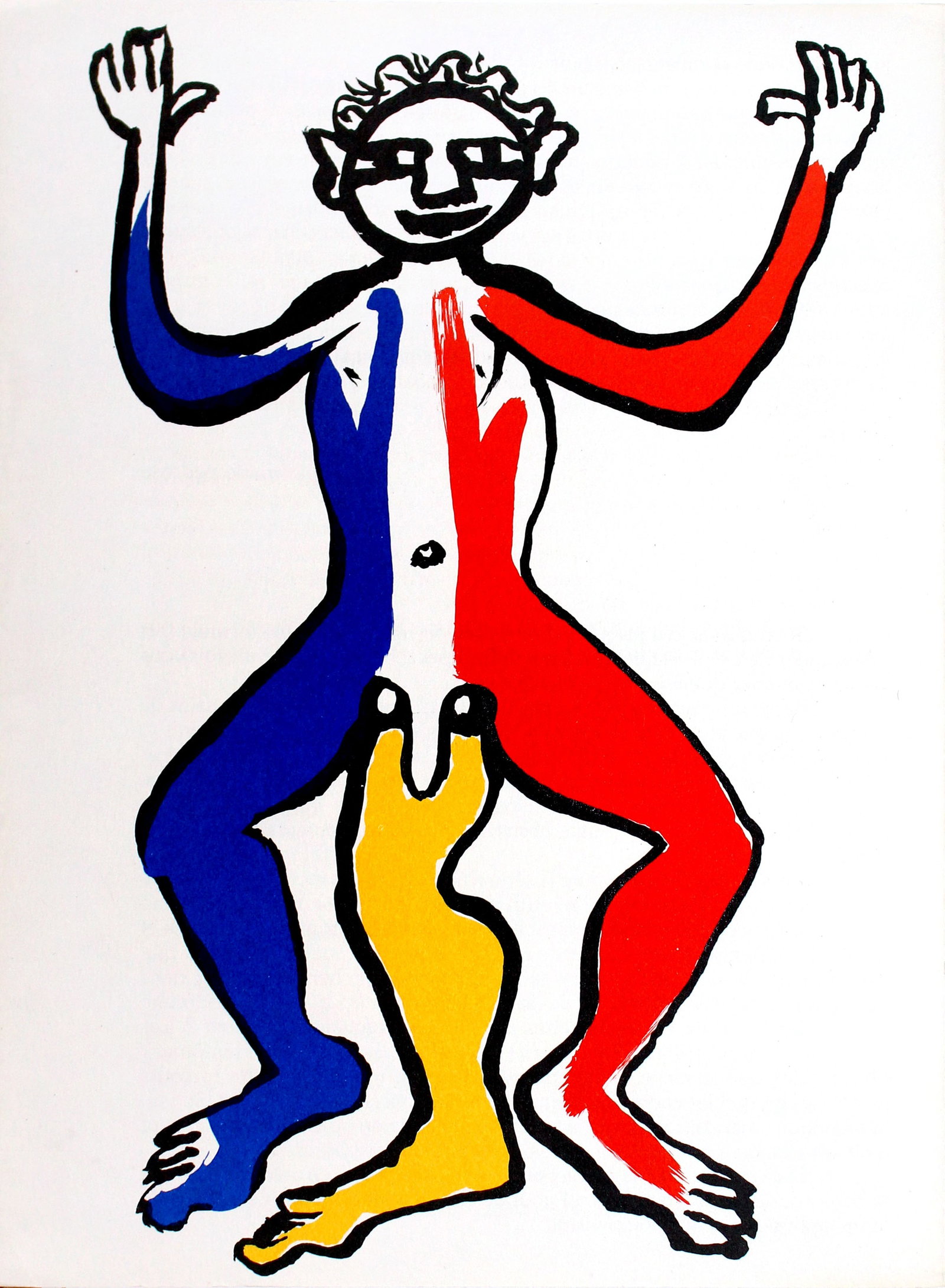 Alexander Calder - Un Patriote: Artist: Alexander Calder Title: Un Patriote Year: 1975 Dimensions: 11 x 15 in. Edition: From the rare limited edition Publisher: Maeght, Paris Suite: Derriere le Miroir Medium: Original lithograph on