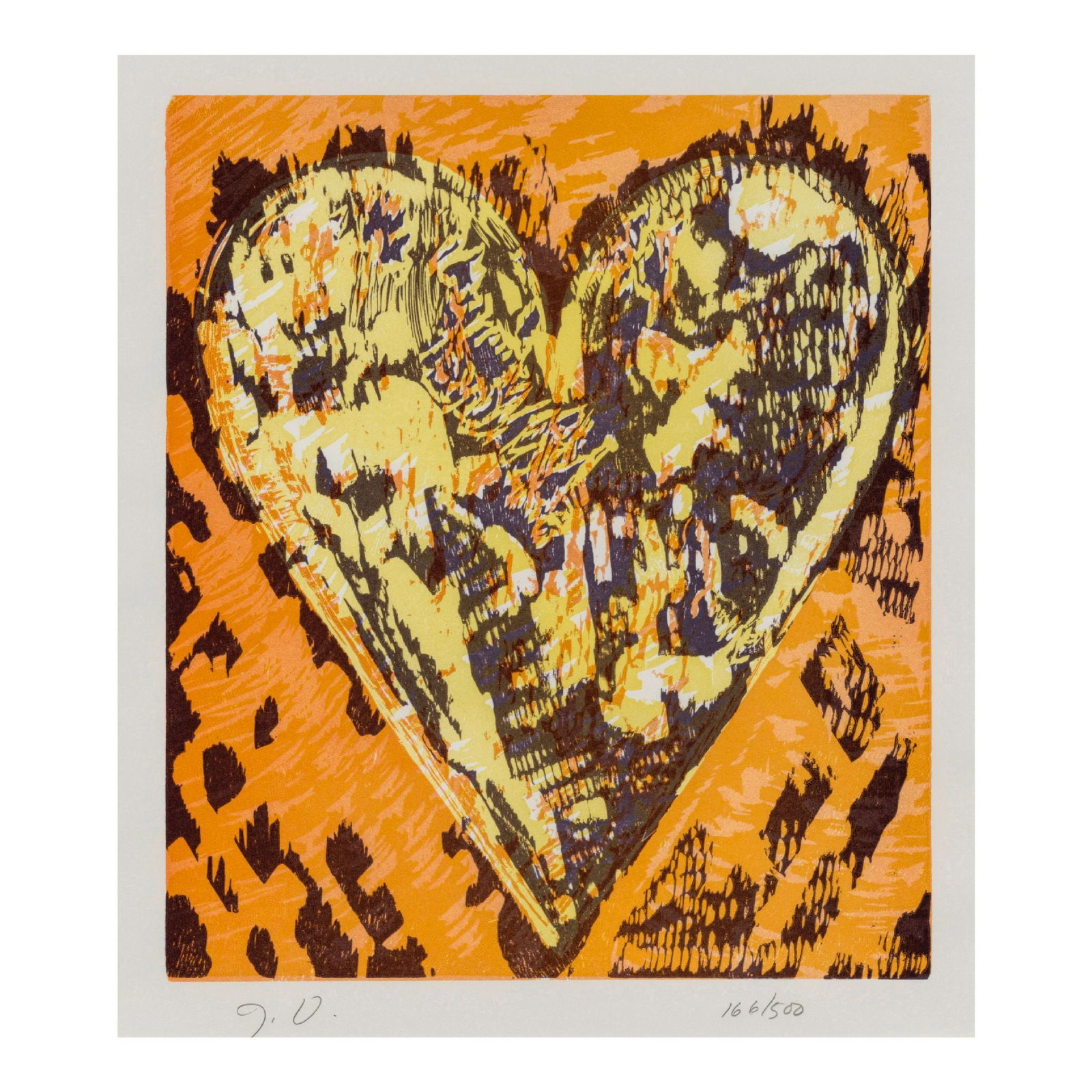Jim Dine - Heart for Film Forum: Artist: Jim Dine Title: Heart for Film Forum Year: 1993 Dimensions: 22 x 17 1/2 in. Edition: 166 from the limited edition of 500 Publisher: co-published by the